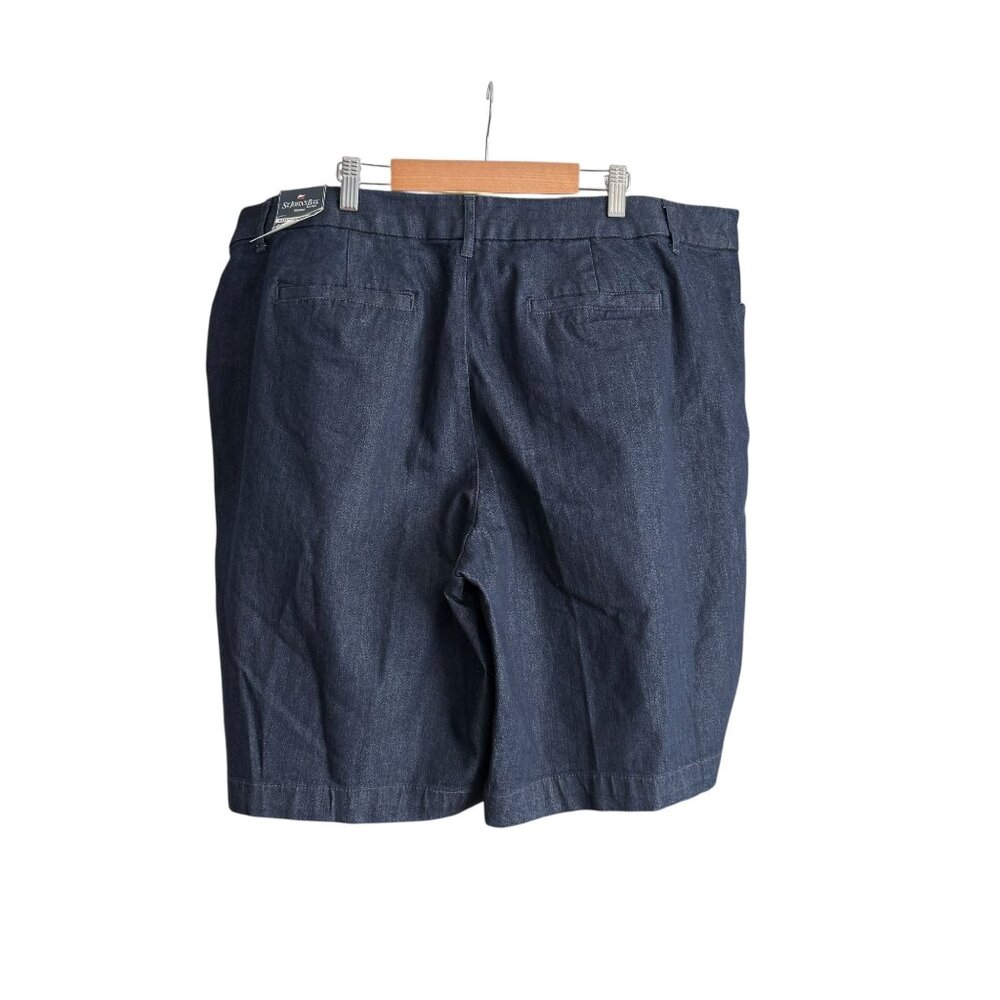 NWT St. Johns Bay Womens Secretly Slender Bermuda Shorts 22W Dark Wash Cotton - Picture 2 of 13